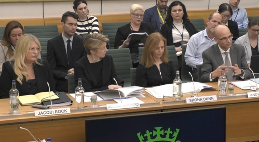 Jacqui Rock and Andrew New give evidence to Public Accounts Committee